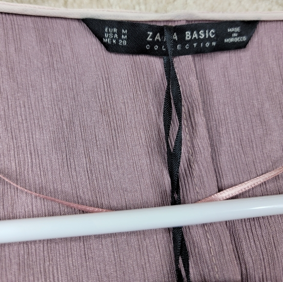Zara Basic Collection Rose Metallic Sleeveless Top Size M - Picture 2 of 9